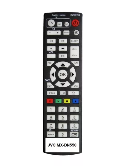 Replacement Remote Control for JVC 400W Megasound Hi-Fi System MX-DN550