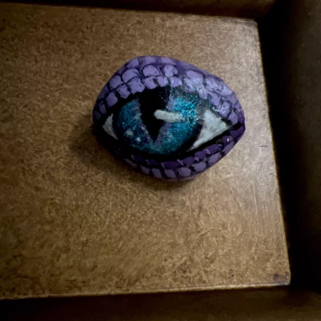 Hand painted Dragon Eye Rock Art 3
