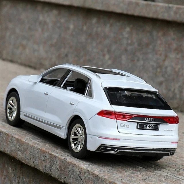 Automodell Sammlerstück Audi A6 1:24 Modellauto Mit Sound Und Licht - Druckguss Modell In Weiß Audi A6 1:24 Modell Mit Sound