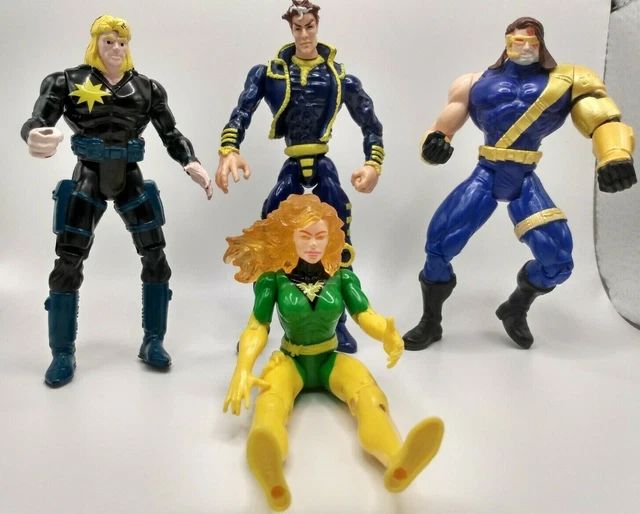 (4)1990's Marvel Toy Biz Action Figure: Nate Grey / Cyclops / Phoenix / Longshot