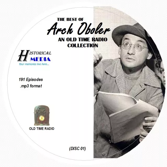 BEST OF ARCH OBOLER - 191 Shows - Old Time Radio In MP3 Format OTR On 3 CDs