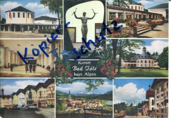 AK Bayern Bad Tölz Kurpark Wandelhalle mit Kurhaus 1978 gelaufen