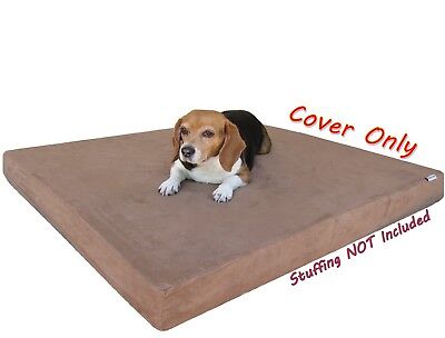 Replacement Dog Bed Duvet Cover - Small Medium to Extra Large Pet - Suede Brown