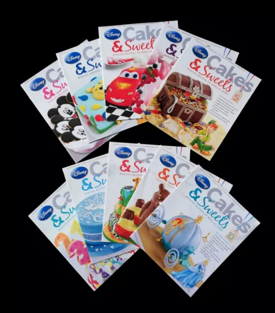 Disney Cakes & Sweets Magazines: Issues 1-10: Recipes: Bundle: 10 in Total