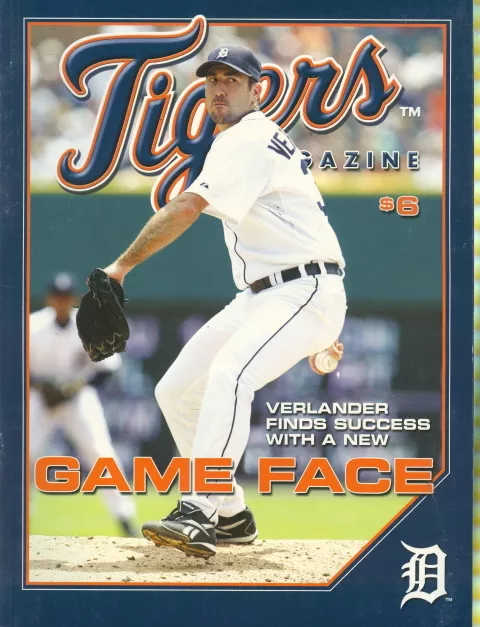 2009 Detroit Tigers Program: Justin Verlander on Cover