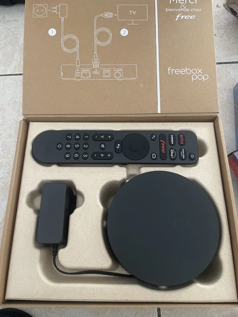 Décodeur Free POP Player - Occasion Avec Télécommande Et Alimentation, Pour Freebox
