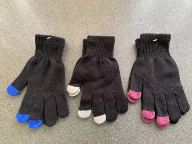 Older Kids Adults Touch Screen Gloves 3 Pairs Sale Magic Unisex