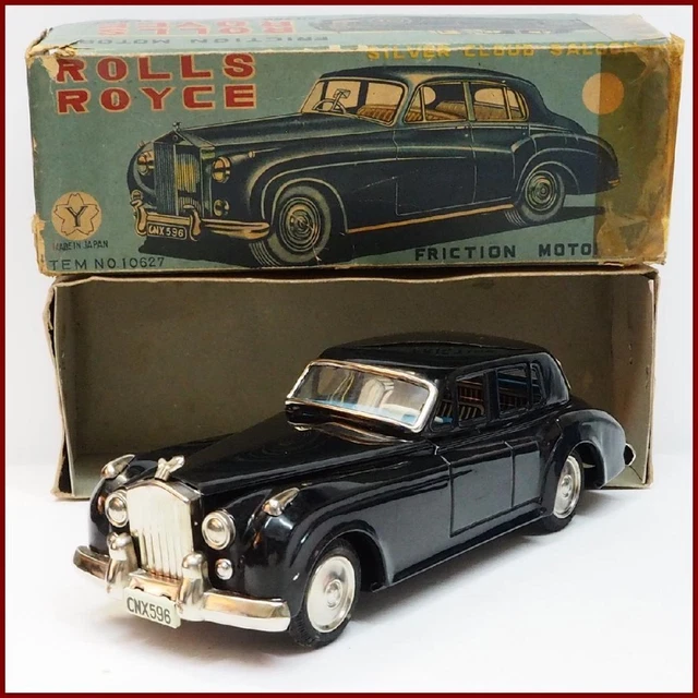 Jouet En Tôle Yonezawa Rolls Royce Silver Cloud Bleue - Échelle 1/24