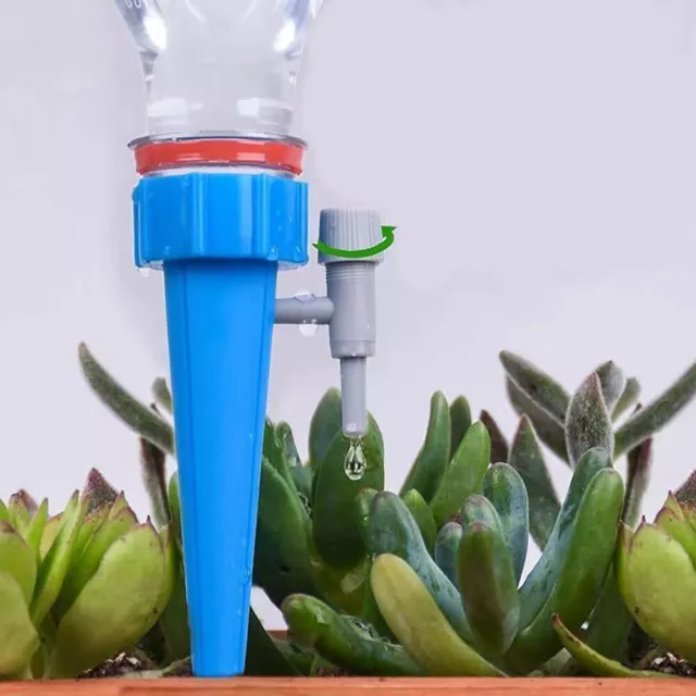 12 PCS Plant Waterer Self Watering Spikes Devices with Slow Release Control Blue