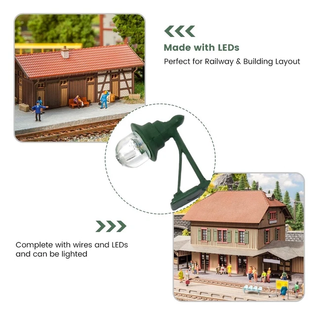 Parliky 8-teiliges Miniatur-Zugsignal Set Mit Ampeln Für Modelleisenbahn