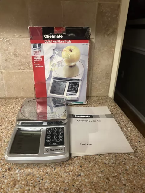 Chefmate Digital Nutritional Scale:Tested And Working, Comes With Box And Manual