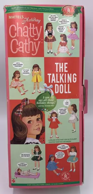 1999 Mattel's Holiday Chatty Cathy Talking Doll Complete w/ Box and Paperwork