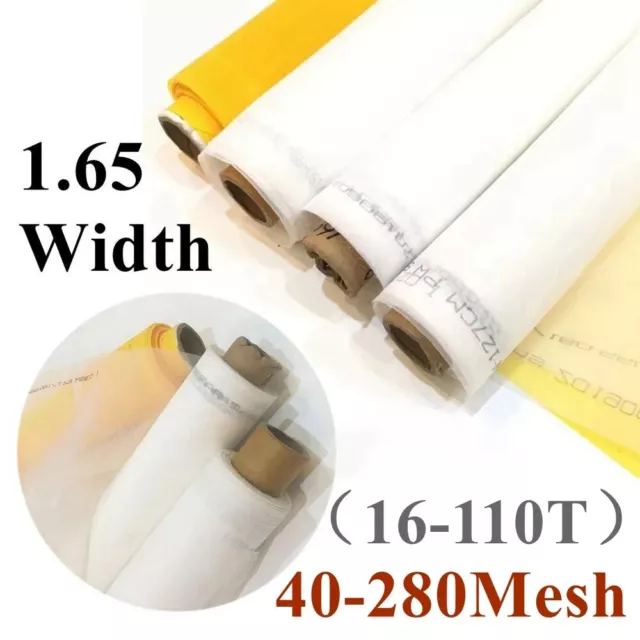 165 cm de ancho 40-350 tela de malla para serigrafía de seda duradera fabricación de tinta artesanías