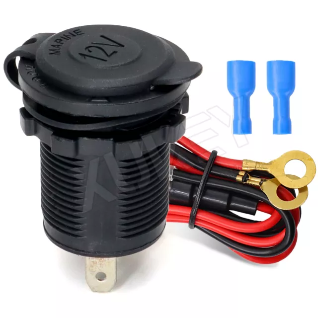 Auto 12V Zigarettenanzünder Steckdose Motorrad Einbau Buchse Adapter Wasserdicht