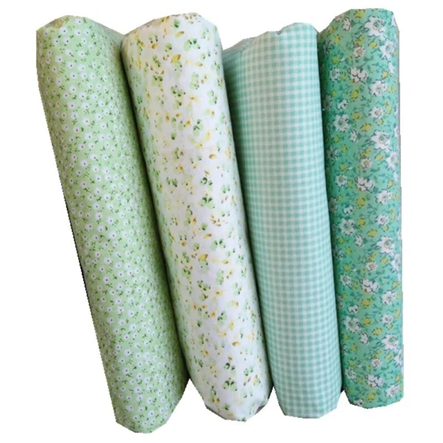 4 Pacchetto in tessuto di cotone floreale floreale 25/50 cm patchwork scarti tra