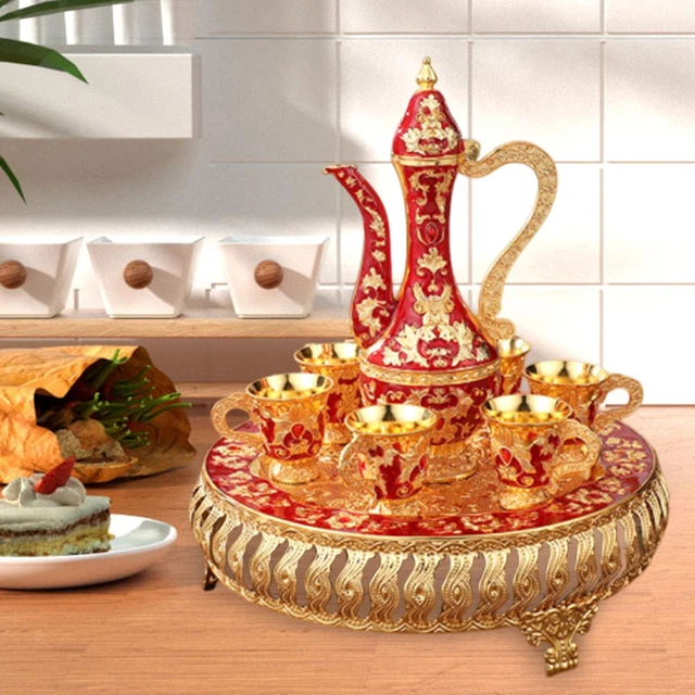Turkish Coffee Pot Set Tea Cup Set with Drinking Cups Chinese Home Coffee Set