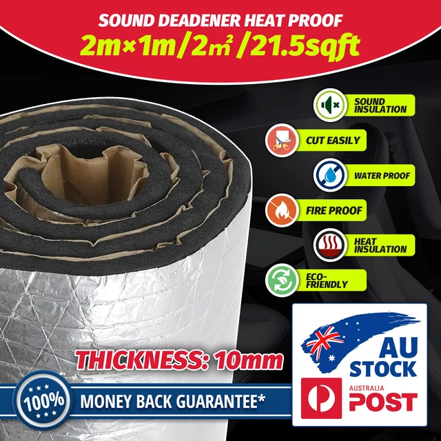 Car Insulation - 4' x 10' Roll (40 Sqft) Sound Deadener & Heat Barrier Mat  - Automotive Lightweight Thermal Insulation