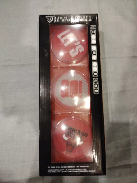 Chicago Bulls FLASHING STOP LIGHT SIGN MAN CAVE NOS MEMORY CO