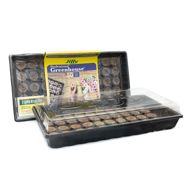 Jiffy Seed Starting Greenhouse with 50 42mm Peat Pellets