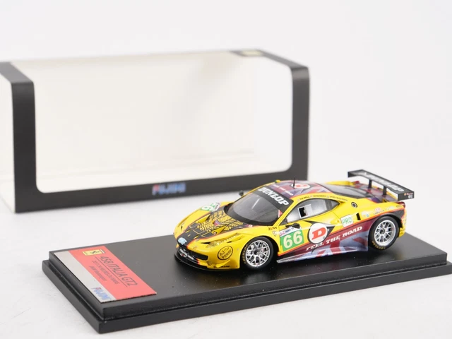 FERRARI 458 ITALIA GT2 JAUNE, voiture miniature 1/43e