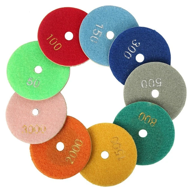 11 pz lucidante marmo 7,6 cm riparazione spina pietra 50-3000 diamante granito