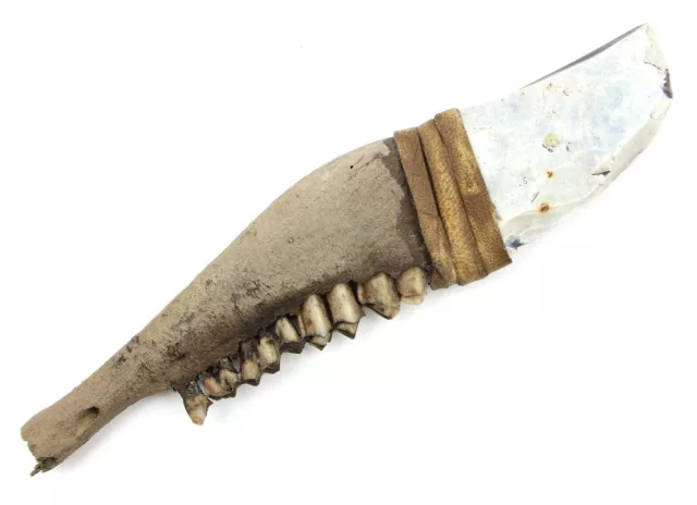 Ancient Rare Authentic Battle Stone Bone Dagger Neolithic Bronze Age 3000 BC