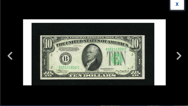 GEM GRADE New York Fr. 2006-B $10 1934A Fed Very Choice Crisp UNCIRCULATED