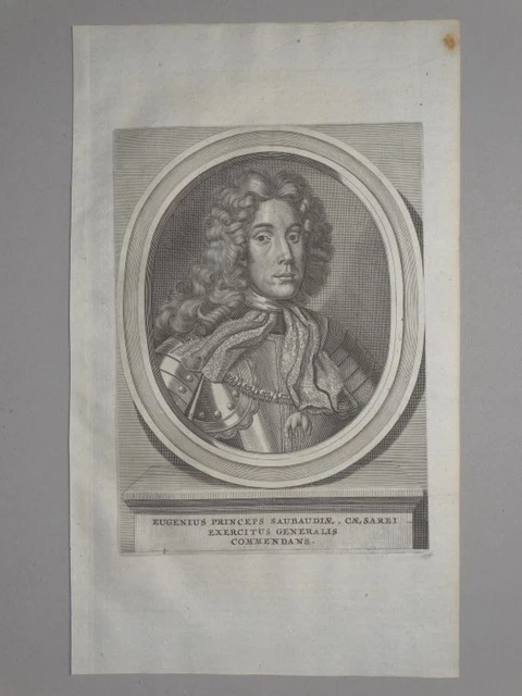 EUGEN VON SAVOYEN Prinz Feldherr Portrait Merian Kupferstich 1702