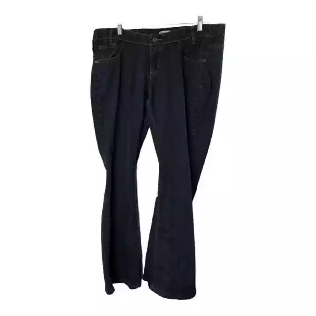 Three Seasons Maternity Dark Rinse Fit Wise Flare Jeans Women's Size XL New