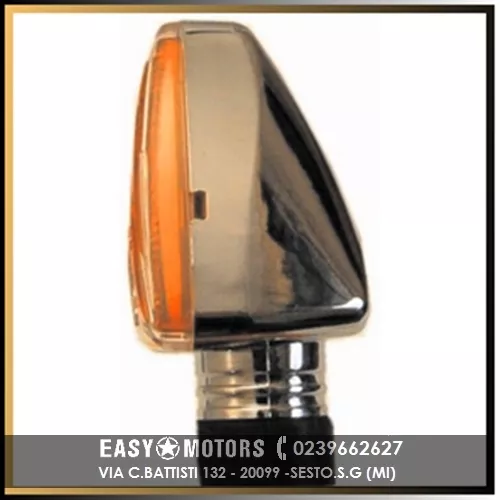 Paire de Clignotants Moto Homologué Arrow Chrome Tige Courte