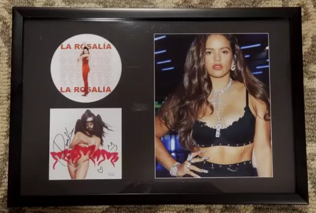 Rosalia Autograph Cd Insert W/Photos Matted And Framed 12X18 Jsa/Coa W/Cd