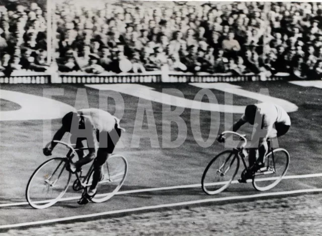 Foto vintage Ciclismo, Olimpiadi Londra 1948, Ghella, Harris, stampa 21 x 15 cm