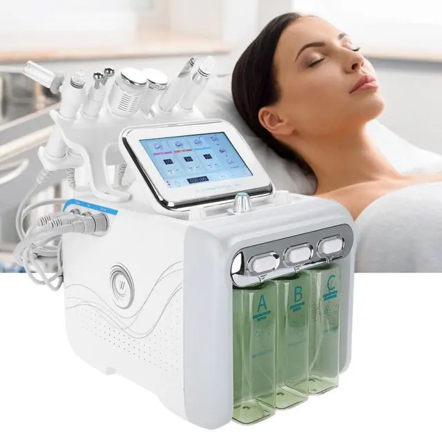 Face Spa Machine: kit di bellezza ringiovanimento pelle idro ossigeno idrico 6 in 1