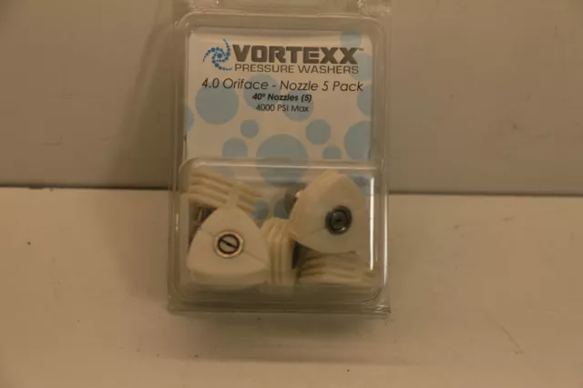 Pack Of 5 Vortexx Pressure Washers 3.5 Orifice 40 Degree Nozzles 4K PSI  SD47043