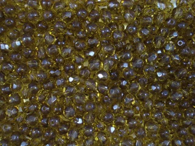 Crystal Glass 6mm Faceted Beads Olive 100pc Spacers DIY Jewelry FREE POSTAGE