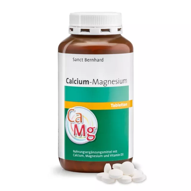 Calcium-Magnesium-Tabletten + Vitamin D3 | 400 Tabletten | Sanct Bernhard