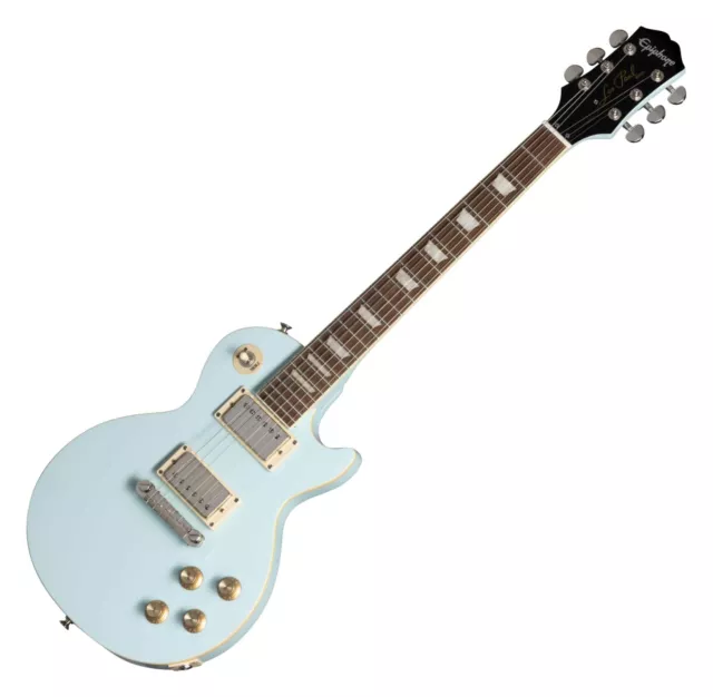 Kleine Power Players Les Paul E-Gitarre von Epiphone in Ice Blue mit Zubehör