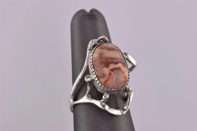 Sterling Silver Polychrome Jasper Statement Band Ring Mex 925 Sz: 9