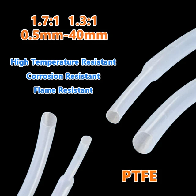 Tubo termoretraibile 1,7:1 PTFE 1,3:1 Maniche termoretraibili trasparenti 0,5 mm-40 mm