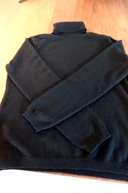 SOFIA cashmere long sleeve black turtleneck sweater