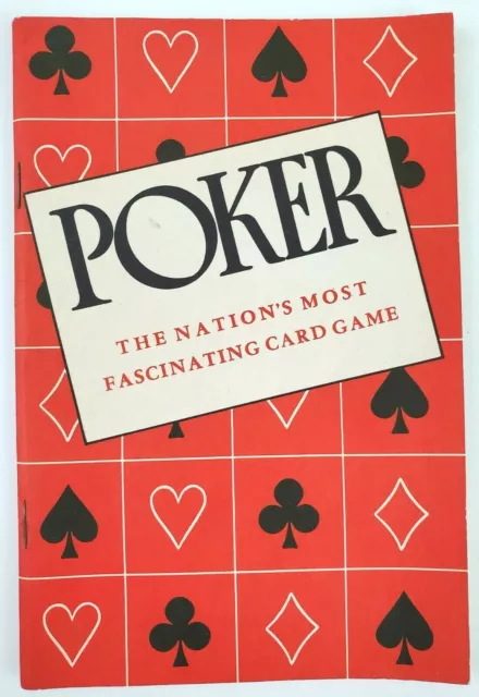 Poker Lowball Most Fascinating Card Game 1959 Vintage Booklet Morehead Gamble
