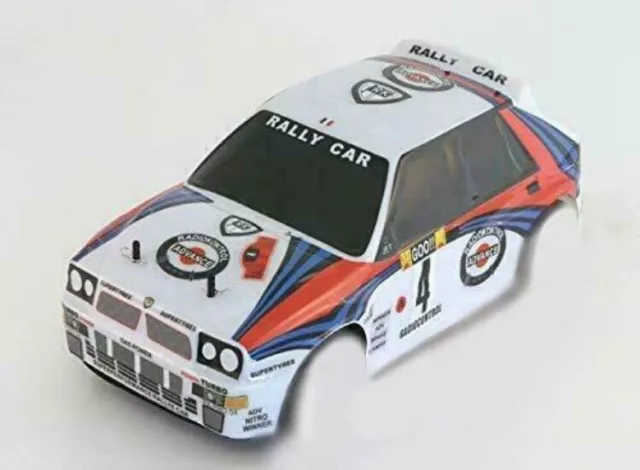 Carrozzeria 1/10 On Road Tipo Lancia Delta Bianca  Ritagliata HSP Himoto Tamiya