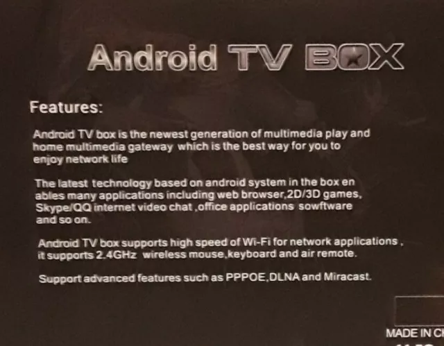 Android TV Box MXQ Pro / Internet TV 4K 2