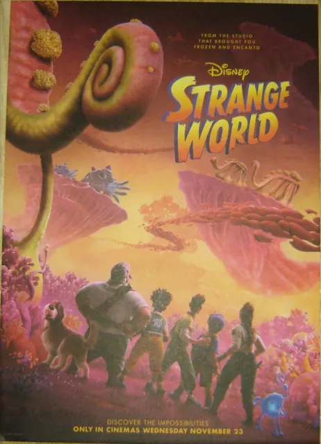 Disney Strange World UK Cinema 2022 Promotional Poster / Activity Sheet A3