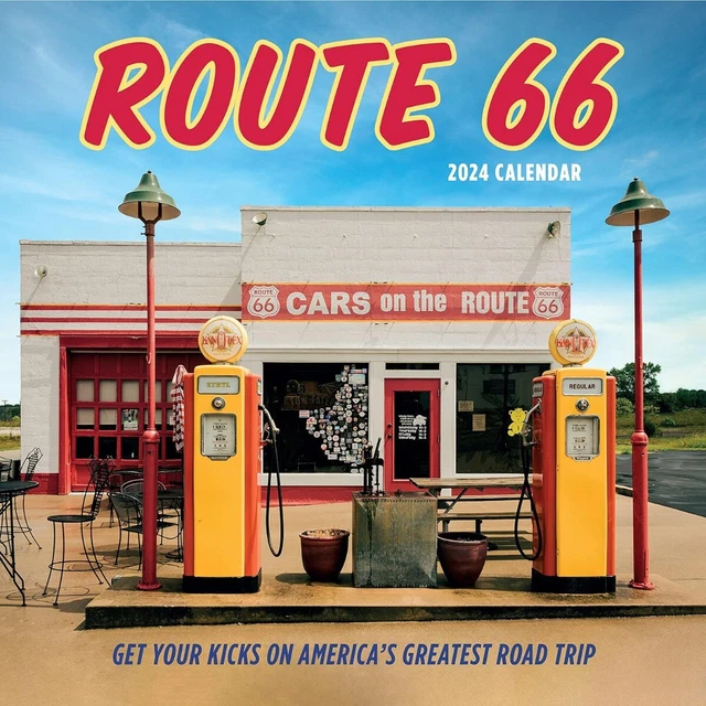 ROUTE 66 WALL Calendar 2024 Get Your Kicks on America's Greatest Road