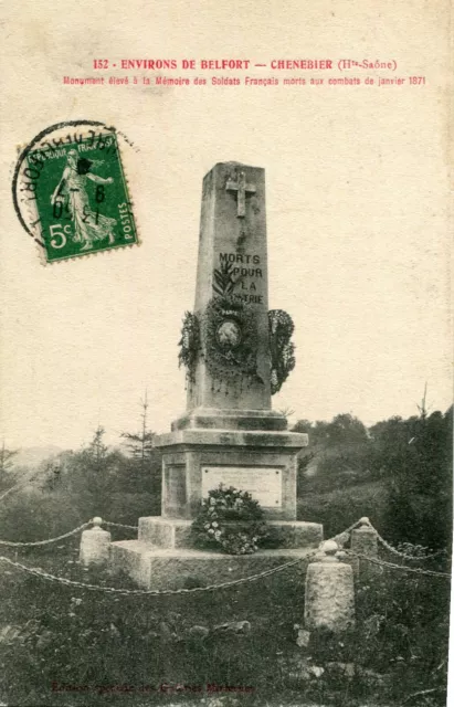 Carte CHENEBIER Monument élevé à la Mémoire des Soldats Français Morts