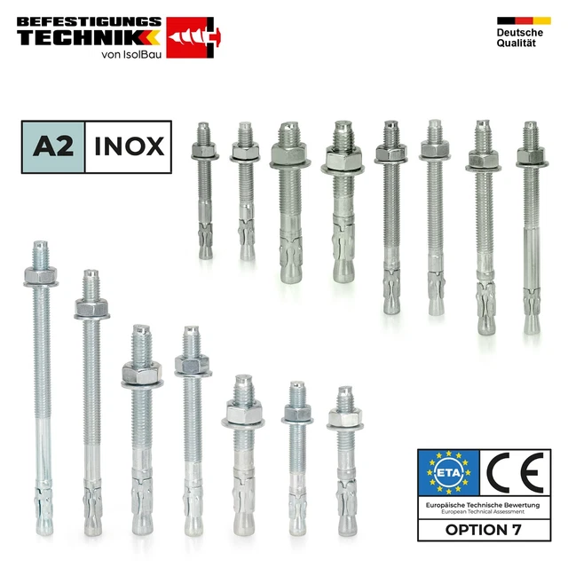 Bolzenanker M8 X 90mm 20 Stück - Schwerlastdübel Für Beton & Mauerwerk