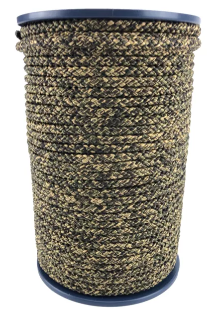 6mm Cammo Braided Polypropylene Rope x 75 Metres, Paracord Drawstring Camping