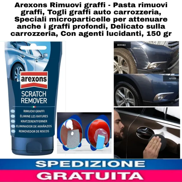 RIMUOVI GRAFFI CARROZZERIA Auto Moto AREXONS 150g pasta lucidante