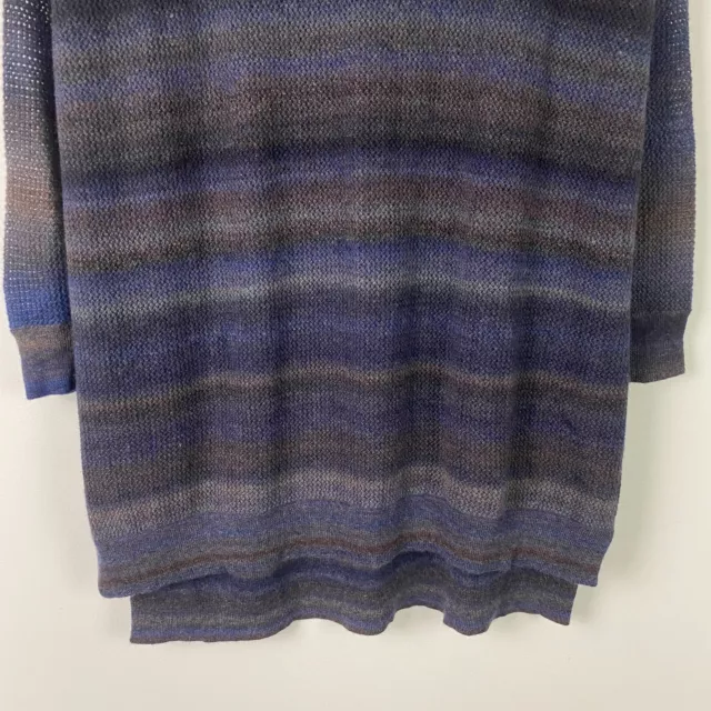 AUTUMN CASHMERE 100% Cashmere Mesh Spacedye Hi Lo Sweater Size Medium 3